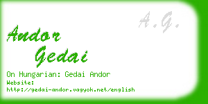 andor gedai business card